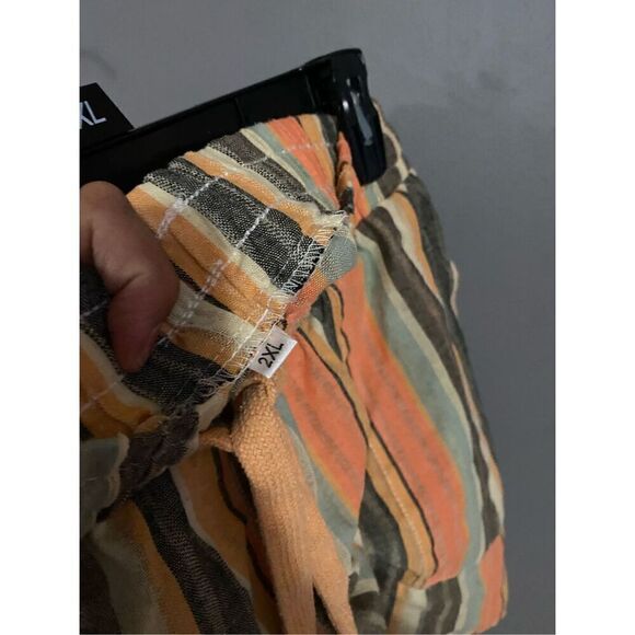 Shein Striped Beach Summer Drawstring Shorts Size 2XL NWOT - Picture 5 of 6